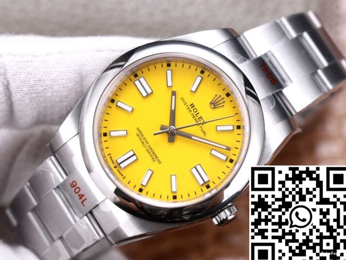 Oyster M124300-0004 EW Perpetual Yellow Rolex Dial 41MM Factory 0908